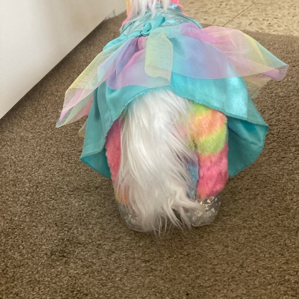 Build-A-Bear Rainbow Unicorn Plush with Silver Horn including outfit - Picture 4 of 6
